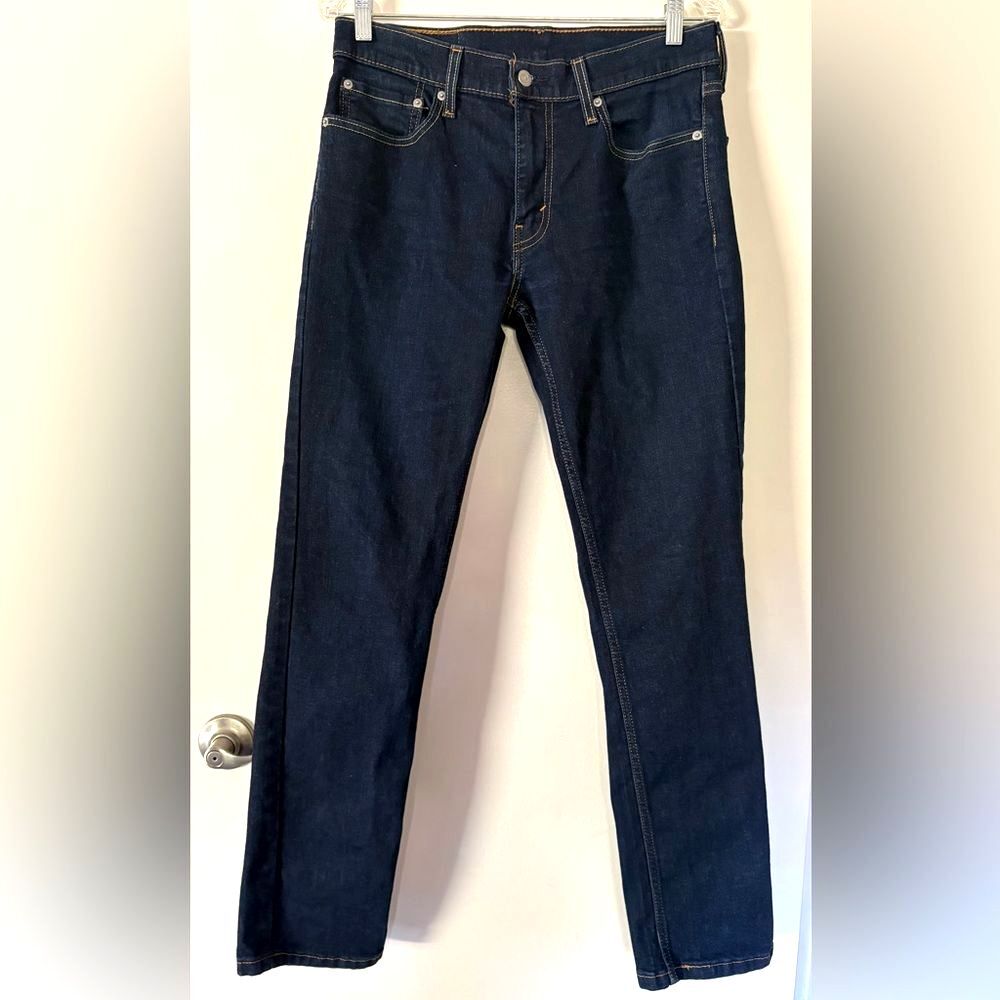 Levis 511 Dark Rinse Jean Men 31 x 32 Slim Fit Indigo Blue Stretch Pants Country